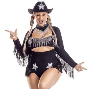 NEW Party King Rhinestone Cowgirl Plus Size Sexy Costume Size 2X